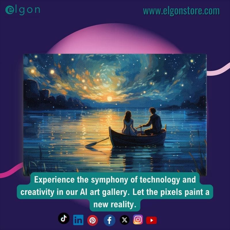 Witness the magic of AI in art - where pixels meet poetry. 🎨✨ #ArtificialIntelligence #DigitalArt #AIInnovation #ArtisticRevolution #ArtMeetsTechnology #ArtificialIntelligenceCanvas #AIart #canvasprints #digitalart #artlovers
#modernart.elgonstore.com/index.php/prod…