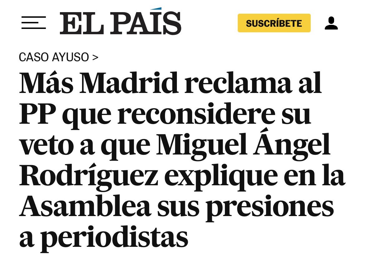 Amenazar a periodistas no puede salir gratis. El Gobierno debe dar explicaciones. elpais.com/espana/madrid/…