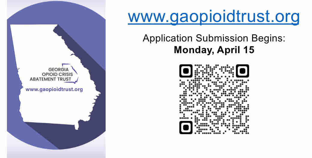 The website for the Georgia Opioid Crisis Abatement Trust launched last week and application submission begins TODAY! Don’t miss out on an opportunity to learn more about the Georgia Opioid Crisis Abatement Trust! For more information, please visit gaopioidtrust.org