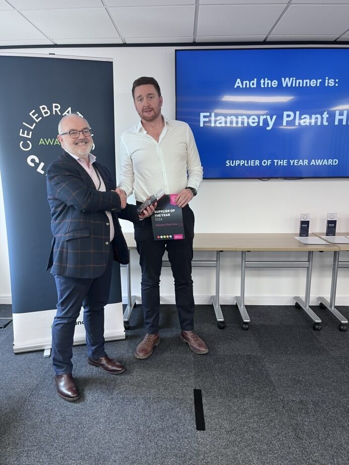 Supplier Of The Year Award by @clancy_group!🙌🏅 'It was a pleasure to present Patrick Flannery with the Clancy Plant Award for Supplier of the year. Flannery excelled in their service delivery & alignment to the Clancy values and are worthy winners of this award.' - Tom Gleeson