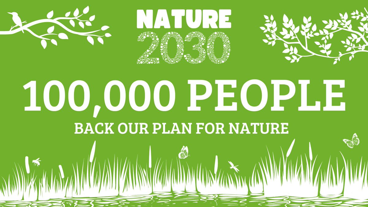 Nature is in crisis. We need all politicians to rise to the challenge. Over 100,000 people have signed our #Nature2030 letter to all political parties demanding 5 urgent actions to protect and restore nature by 2030. 💚