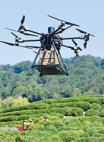 Thanks to #drones, it now takes only half a day to deliver spring tea from hillside gardens in #Hangzhou to living rooms in the #YangtzeRiverDelta. For tea connoisseurs, every minute counts!