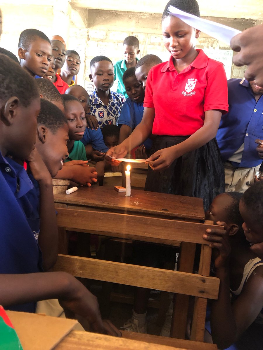 PEN_ed's tweet photo. Students from Weija Presbyterian Primary "2" school are going through the 'Coin Burn' activity to learn about conduction, observing how heat transfers between objects to grasp thermal dynamics principles. 

#STEM #handsonlearning #practicalactivities #scienceactivities https://t.co/xiooWMqNKD