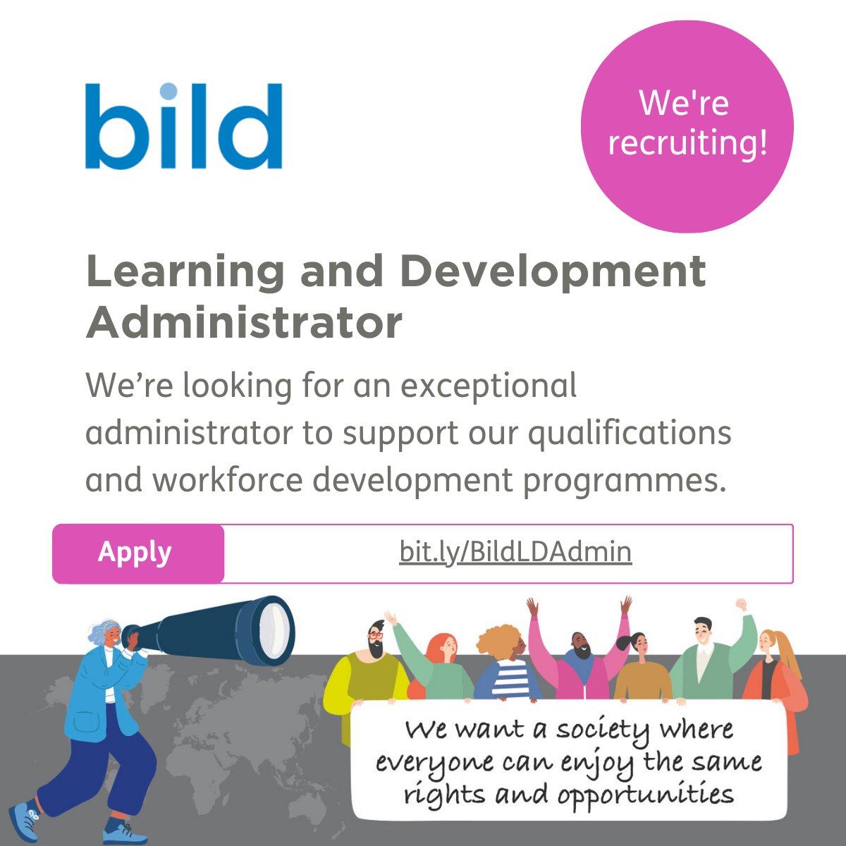We're looking for an experienced administrator with excellent interpersonal skills to join us to Bild's workforce development and qualifications activity. Find out more at bit.ly/BildLDAdmin