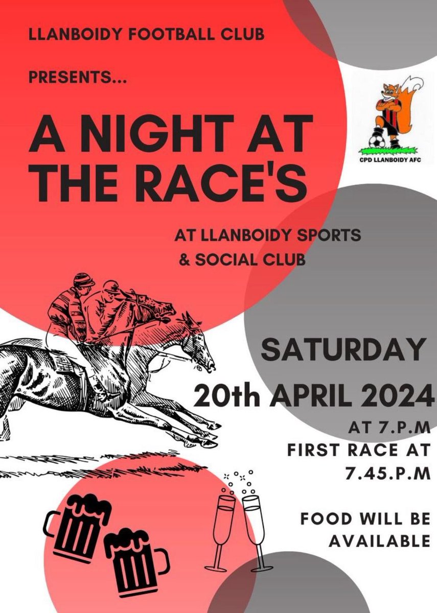 Llanboidyfc's tweet photo. THIS SATURDAY🦊🦊

Something a little different down the social club if you fancy it🔴⚫️ https://t.co/cPKiMmZYzm