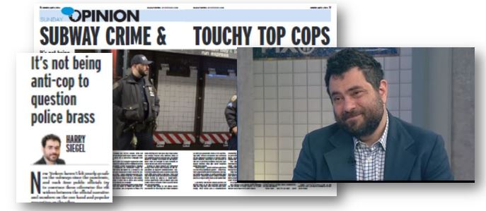 Talking with NY Daily News columnist Harry Siegel about City Hall, NYPD brass and the Press @harrysiegel Deadline NYC - TODAY April 15 - 5PM @WBAI 99.5FM Streaming wbai.org