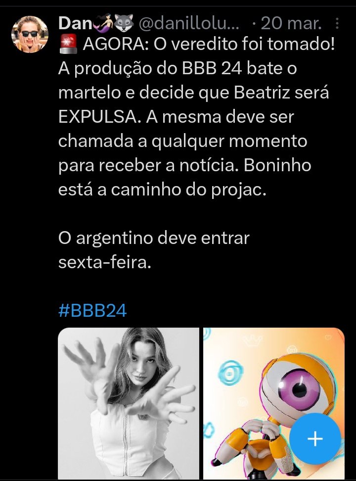 PedroVascoCom's tweet photo. @danillolucaas Grande furo, apurado c/ fontes confiáveis, responsabilidade c/ narra em detalhes 
Um mê depois, não vimos Beatriz nem msm ameaçada de expulsão e mt menos sombra de algum argentino no BBB 24. 

Parabéns, @danillolucaas! Grande futuro como repórter, cheio de credibilidade! https://t.co/zcrHDc5Zpo