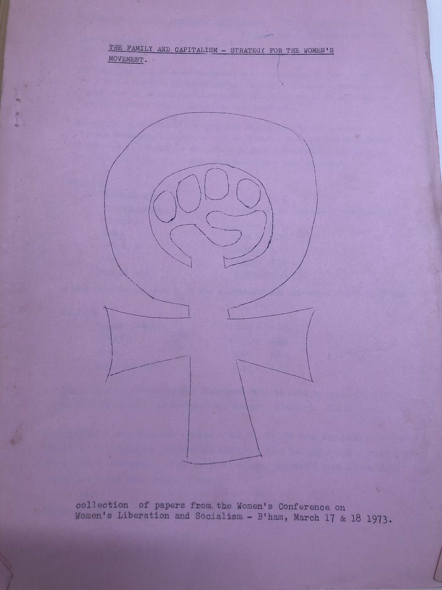 Love spotting Doreen Massey in the archives 😍 Collection of papers from the Women’s conference on Women’s Liberation and Socialism: “The Family and Capitalism — Strategy for the Women’s Movement” — Birmingham, 1973 [via the @LSELibrary]