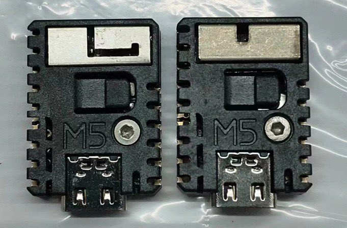 M5Stack's tweet image. StampS3 v1.1 ing: low power consumption sleep at 8uA/RF quality/better button/ new 3D antenna