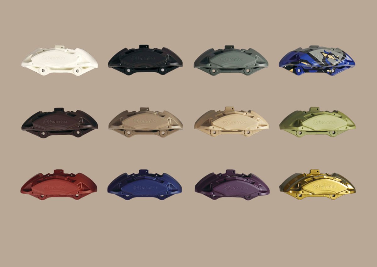 Brembo protagonist at Fuorisalone 2024: 12 brake calipers in the exclusive Sesia&Co. colors on display at Palazzo Bocconi in Porta Venezia during the Milanese event dedicated to design.