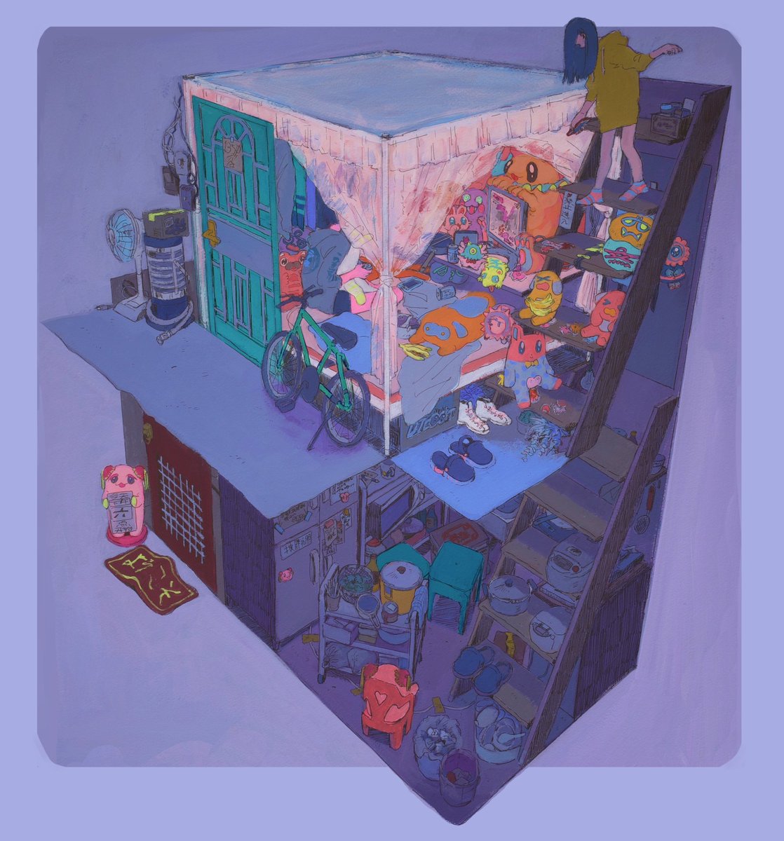 「#対になってる絵をあげる 」|猛暑 Moushoのイラスト