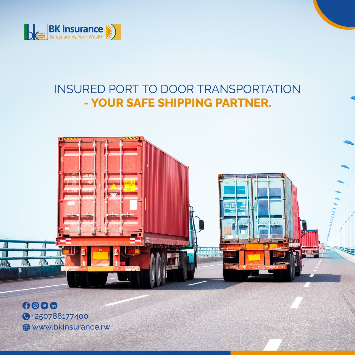 With BK Insurance’s transport insurance you can rest assured that your goods will be well protected throughout their journey to you, removing any concerns about potential mishaps during transit. #BKInsurance #SafeGuardingYourWealth #Rwot #RwoX