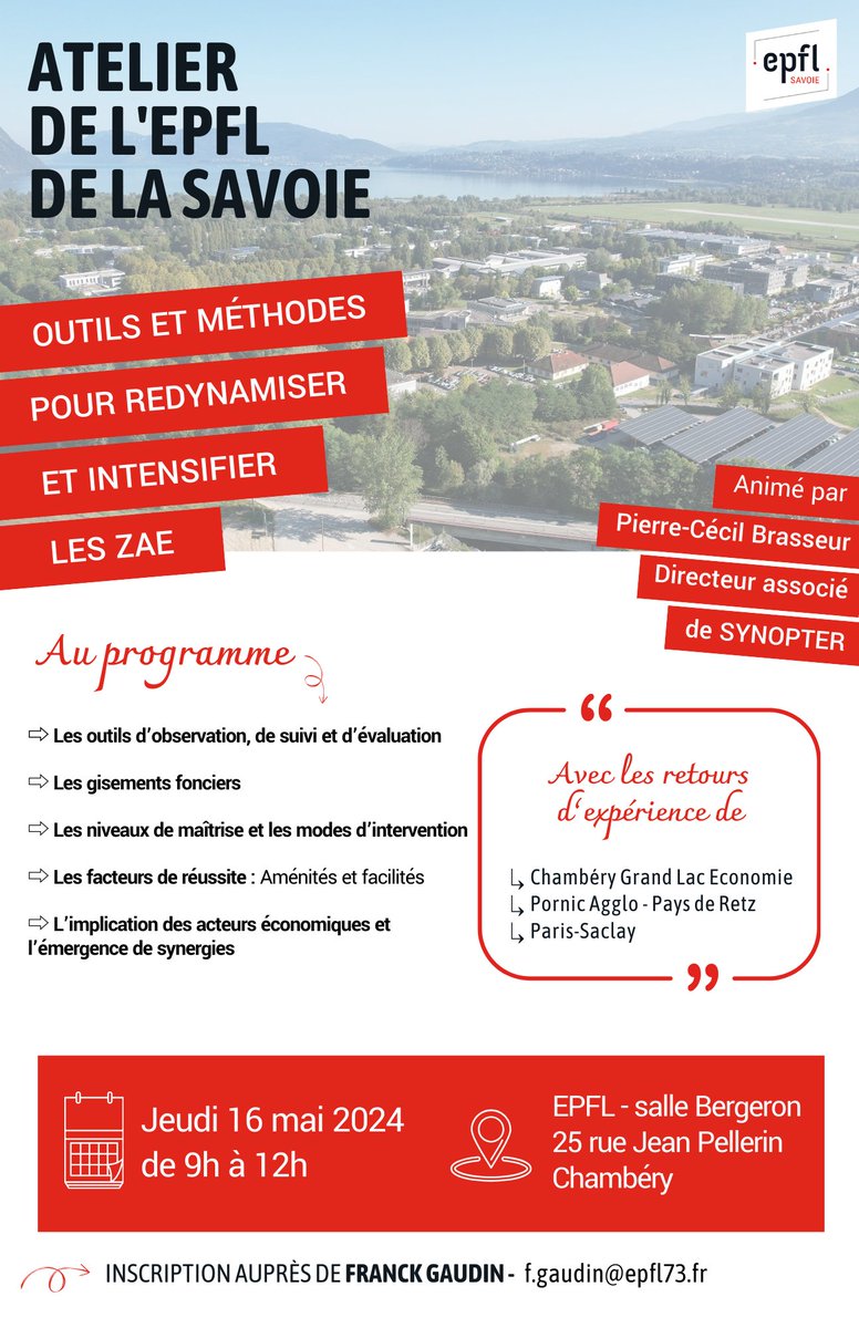 epfl73's tweet image. 30 personnes ont assisté à notre 2nd atelier sur les ZAE, où nous avons approfondi les tenants &amp;amp; aboutissants de la mise en place d’une stratégie territoriale dans le domaine éco. Pour le 3ème (16 mai) nous aborderons les outils &amp;amp; méthodes pour mettre en place ladite stratégie 👇🏼