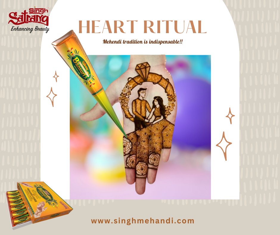 Heart Ritual!!!
#singhsatrangmehandi #bestmehandicone #singh #singhbansuri #singhmehandi #satrang #purehenna #enhancingbeauty #henna #mehandi #elegantmehandidesign #stunningmehandidesign #brandedmehandicone #safestmehandicone #stylishmehandidesign #EngagementRingDesign #artist