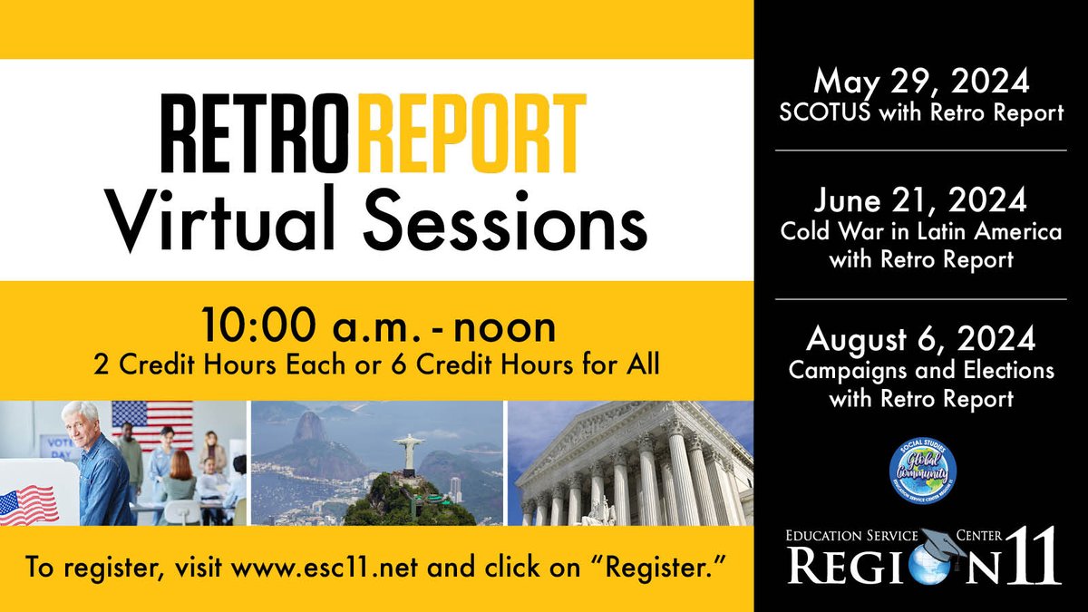 Engage students with the history and consequences of Supreme Court cases by examining the stories of those involved. Register here to join us for SCOTUS with @RetroReport registration.esc11.net/catalog/sessio…