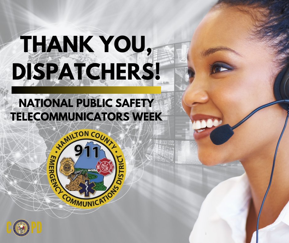 Thank you to our amazing Hamilton County 9-1-1 #dispatchers! Your voices are often the calm in the storm for so many of us. We appreciate everything you do to keep us safe. #TelecommunicatorsWeek2024
