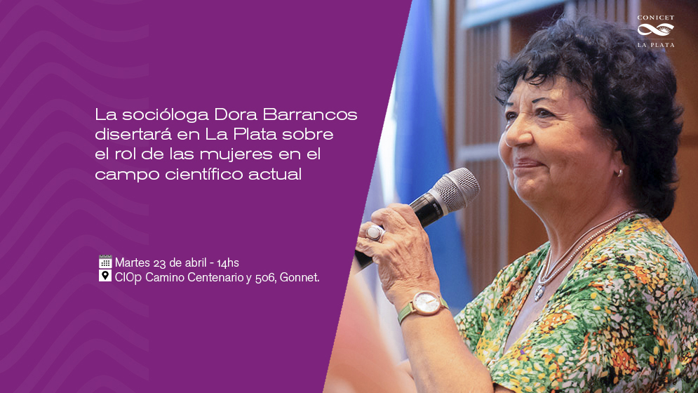 CONICETLaPlata's tweet photo. La socióloga Dora Barrancos disertará en #LaPlata sobre el rol de las #mujeres en el campo científico actual
La charla tendrá lugar el martes 23 de abril a las 14 en la sede del #CIOp, en Camino Centenario y 506, Gonnet
👉https://t.co/Y7v4IxfXQ7 https://t.co/0FiTYS8onK