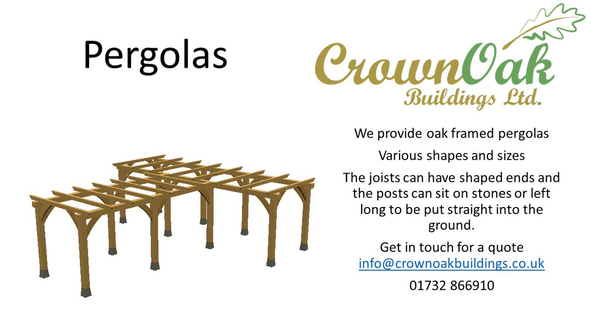 CrownOakBuildin's tweet photo. Why not add an oak framed pergola to your garden design We can offer various shapes and sizes as well as various features. Get in touch with your design ideas #gardendesign #design #pergolas #homedecor #outdoorliving #gardenfeatures #oakframing #oak https://t.co/KFOlI8TBhY