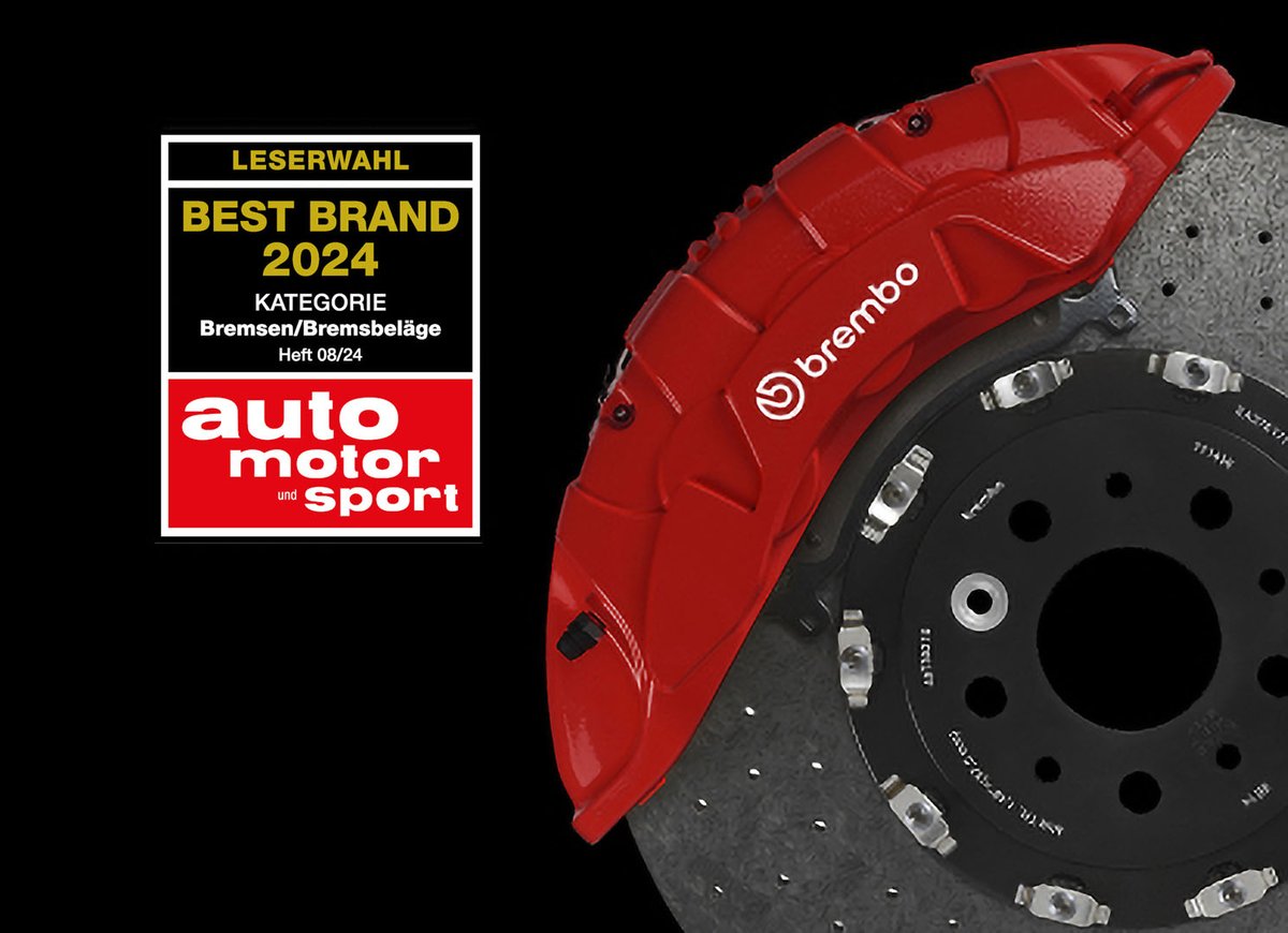 Brembo shines bright as drivers' preferred brake brand in the prestigious BEST CARS 2024 awards by Auto Motor und Sport. The extensive survey further cements Brembo’s reputation as the most recognized, best-loved automotive and motorcycle brake brand.