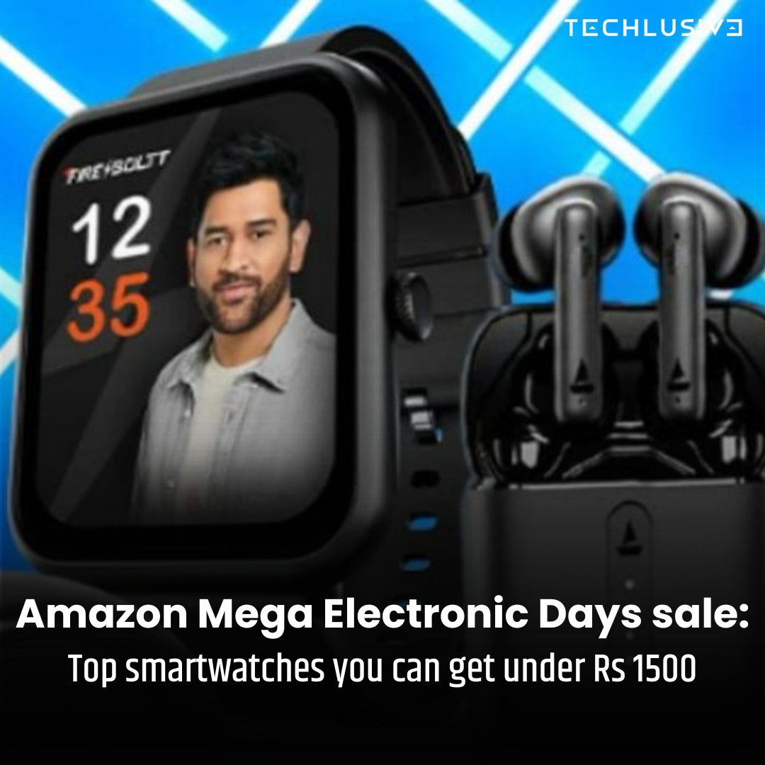 Amazon is hosting the Mega Electronic Days sale in India until April 28. During this time, Amazon is offering discounts on the purchase of smartwatches.

Full Story: techlusive.in/best-deals/ama…

#amazon #techlusive #technews24h #technews