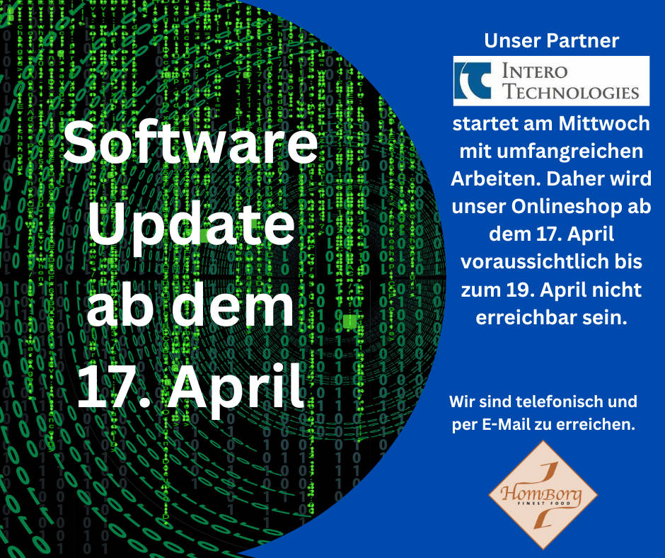 Ab Mittwoch, 17. April bis voraussichtlich Freitag, 19. April führt unser Partner @intero_tech größere Arbeiten an unserer Software von @Odoo durch. Unser Onlineshop ist daher ab Mittwoch nicht erreichbar.