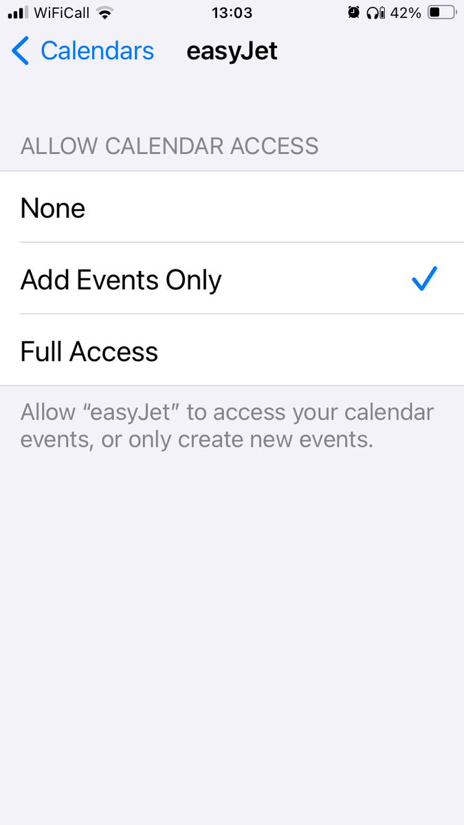 The @easyJet iPhone app won’t add flights to the calendar unless you grant FULL access to all appointments, email addresses, notes and locations stored there. A poor choice IMO but can you justify it @easyJet_press? @darkpatterns