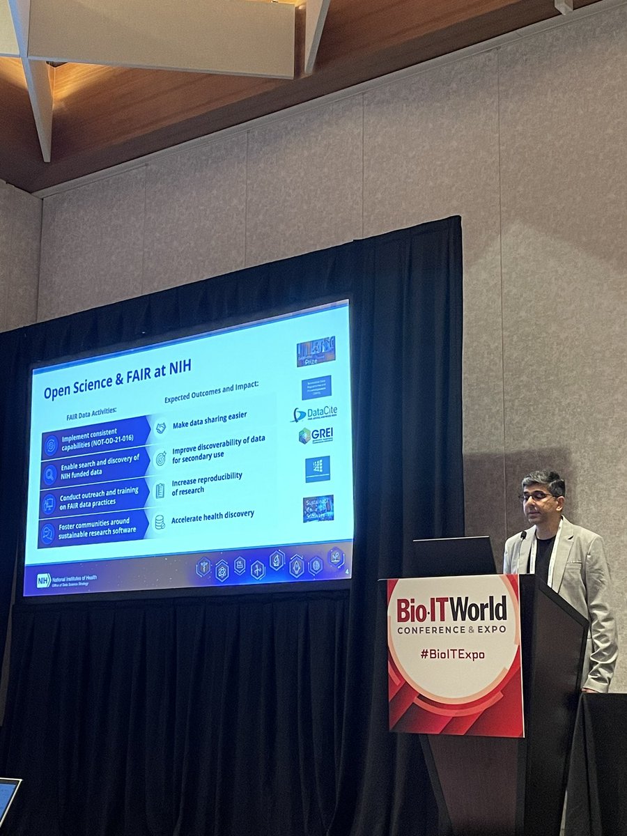 SusannaASansone's tweet image. Session on #FAIRdata @bioitworld has started! @ishwartweets opens with an intro of what @NIHDataScience does in this space - here is today’s agenda bio-itworldexpo.com/fair-data with many talks on @ELIXIREurope resources on #ML, #FAIRcookbook, @FAIRsharing_org, #RDMkit #opendata #EOSC
