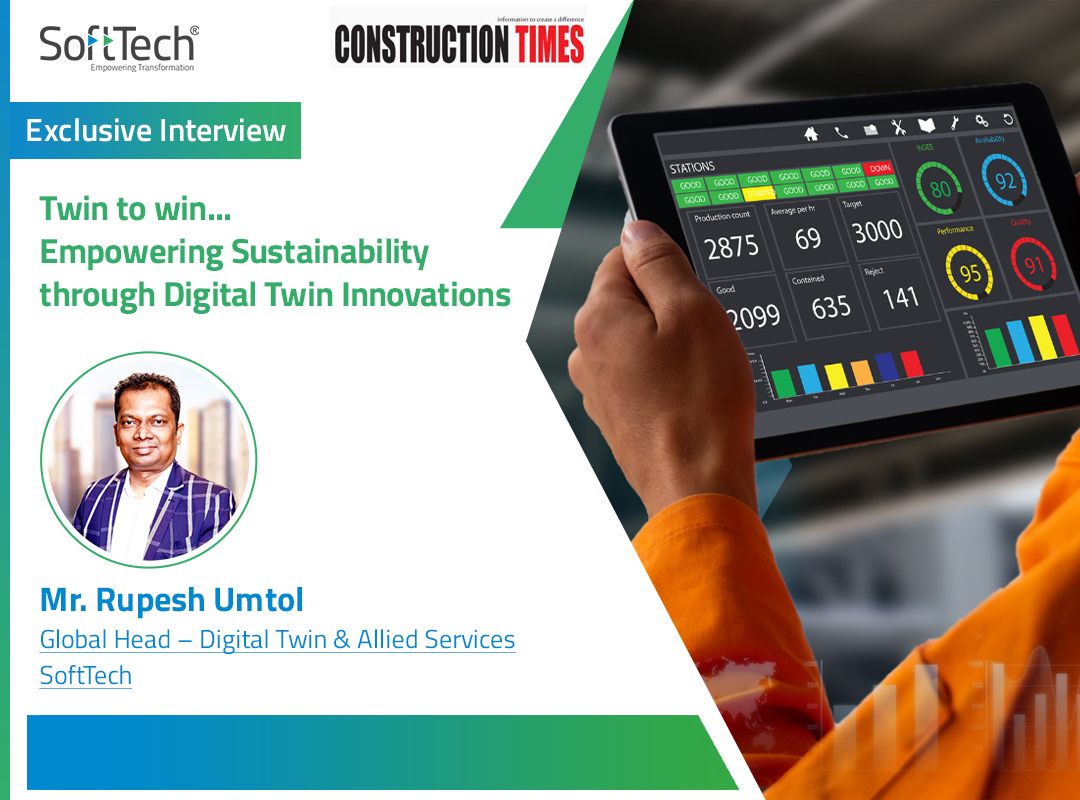 #ExclusiveInterview: Mr. Rupesh Umtol, Global Head of Digital Twin & Allied Services at SoftTech, unveils the game-changing power of #DigitalTwins in AEC. Enhancing energy efficiency & achieving net-zero buildings. Explore: bit.ly/3VWyp6s
#SoftTech #SoftTechEngineers