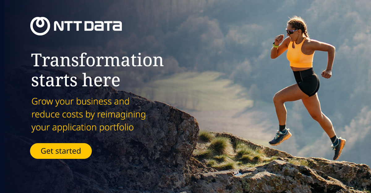 NTT_DATA_NA's tweet photo. Give your IT a bold makeover with "Run Transform and Grow!" Book a consult to learn how we can save 40% on operating costs. https://t.co/1eFnRXcJuz https://t.co/vjV5prBqp9