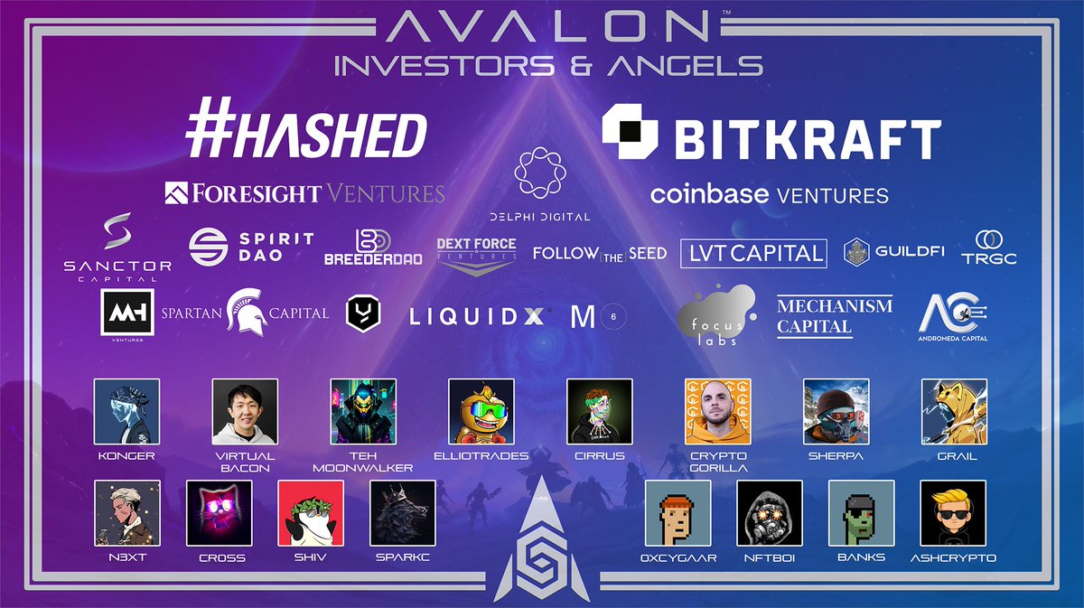 AVALON is proud to announce that we have closed a $10M funding round led by BITKRAFT Ventures and HASHED!

This will allow us to continue developing the AVALON ecosystem and bring the future of gaming to our community!

Pre-register for our Quests System on