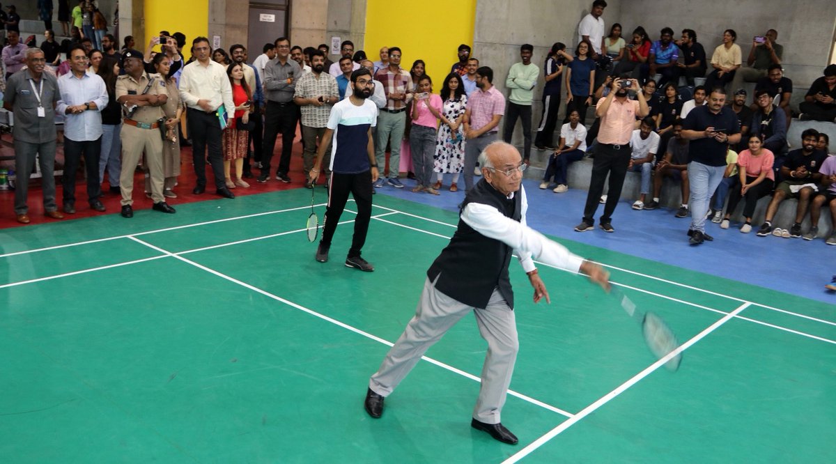 NFSU_Official's tweet photo. Dr. J.M. Vyas, Vice-Chancellor of NFSU inaugurated the "Sports Week-2024" at Sports Arena, National Forensic Sciences University (NFSU)-Gandhinagar on 15th Apr'24. Deans and Associate Deans of various schools of NFSU, faculty members, staff, and students of NFSU were present. https://t.co/ePq4t3gV3r