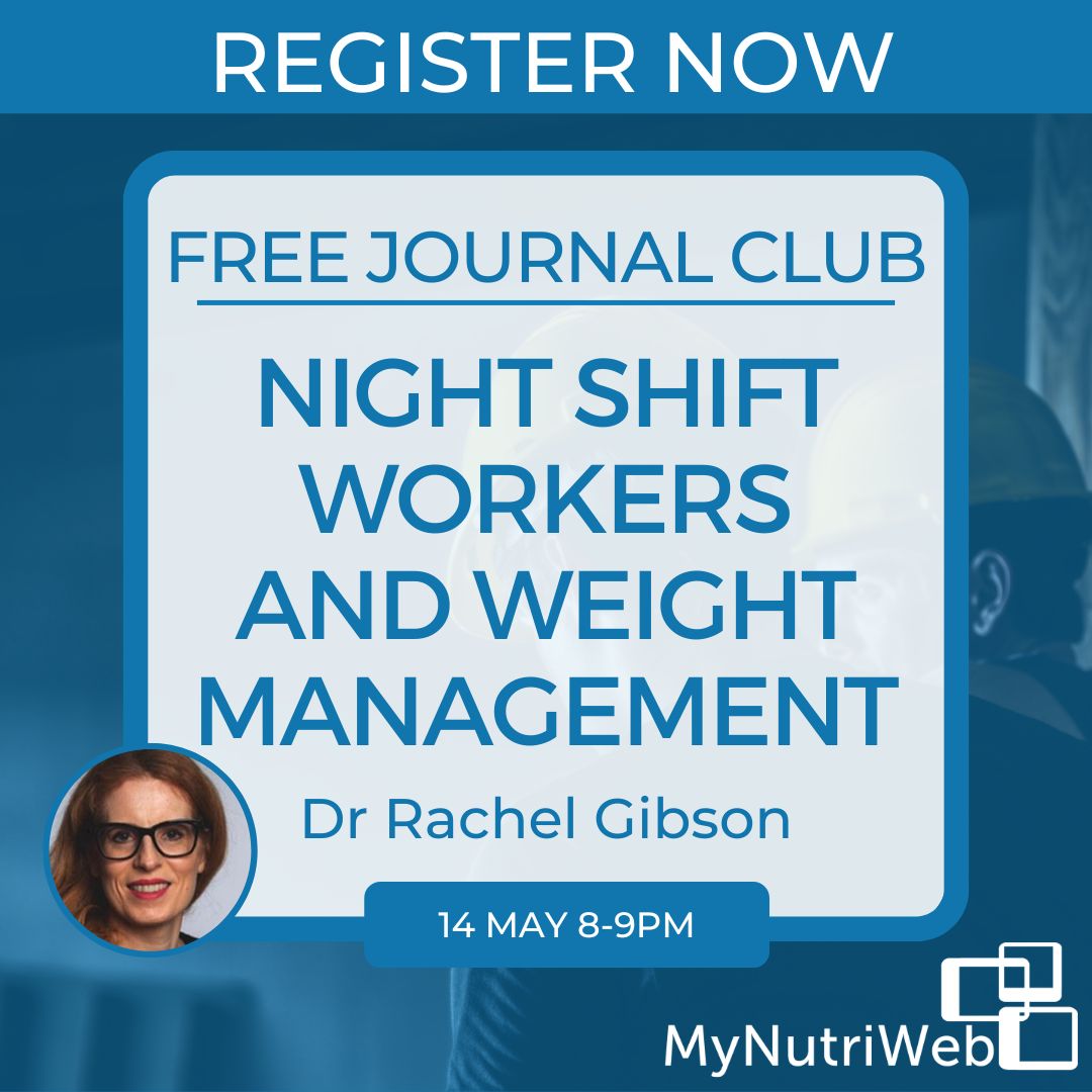 ✨ 🤩 📆 Our journal club is back next month with @DrRachelG @DrPippaGibson & moderator @juliettekellow 

📃 We'll be discussing a paper around night shift workers & #obesity management🌙 

➡️ Sign up free: bit.ly/3PVoF8O

#CPD #Nutrition
@BDA_Obesity @OHA_updates