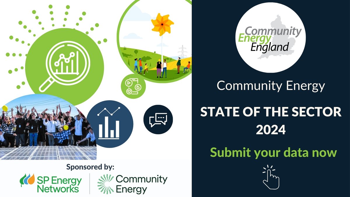 @Comm1nrg is now gathering data for its annual #StateOfTheSector research. If you are a group providing #CommunityEnergy please make sure your impact is recognised by providing your data by 22 April. 🌞