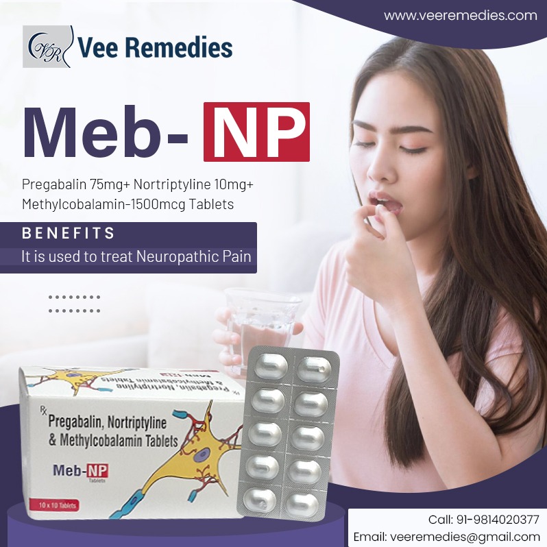 Introducing MEB-NP TABLETS
Used for treatment of Neuropathic Pain
#pcd #pcdcompany #pcdpharma #PCDfranchisebusiness #PCDPharmaFranchise #pcdfranchise #FranchiseBusiness #franchiseopportunities #pharmaindustry #pharmaceuticalindustry #tablets