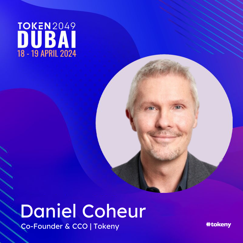 ✈️ Join us this week as our CCO, Daniel Coheur, heads to Token2049 in Dubai Will you be there? Don't miss the opportunity to connect with Daniel and explore topics like #tokenization, #RWA, #Compliance, and beyond! Secure your ticket here: bit.ly/3xzH0lB