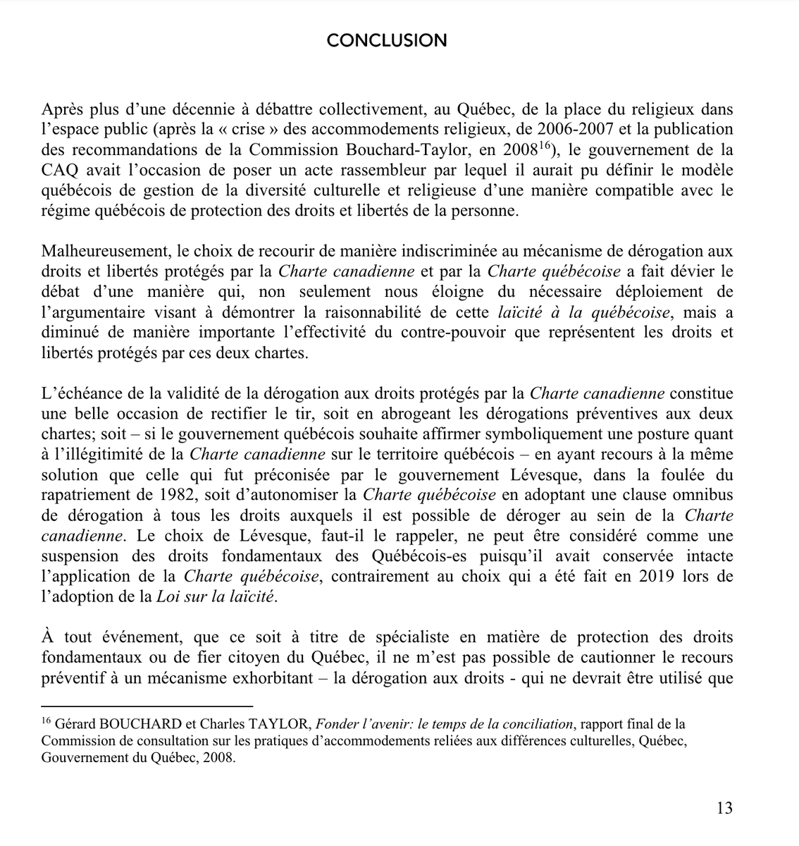 LouisPLampron's tweet photo. Pour les intéressé-es, voici le mémoire que j'ai déposé à l'Assemblée Nationale dans le cadre de mon audition sur le #PL52 renouvelant la #dérogation à la #Charte canadienne intégrée dans la Loi sur la #laïcité de l'État👇👇
https://t.co/uBvquoTACg
#polqc #polcan #loi21 #PL21 https://t.co/6MxMTjQr8t