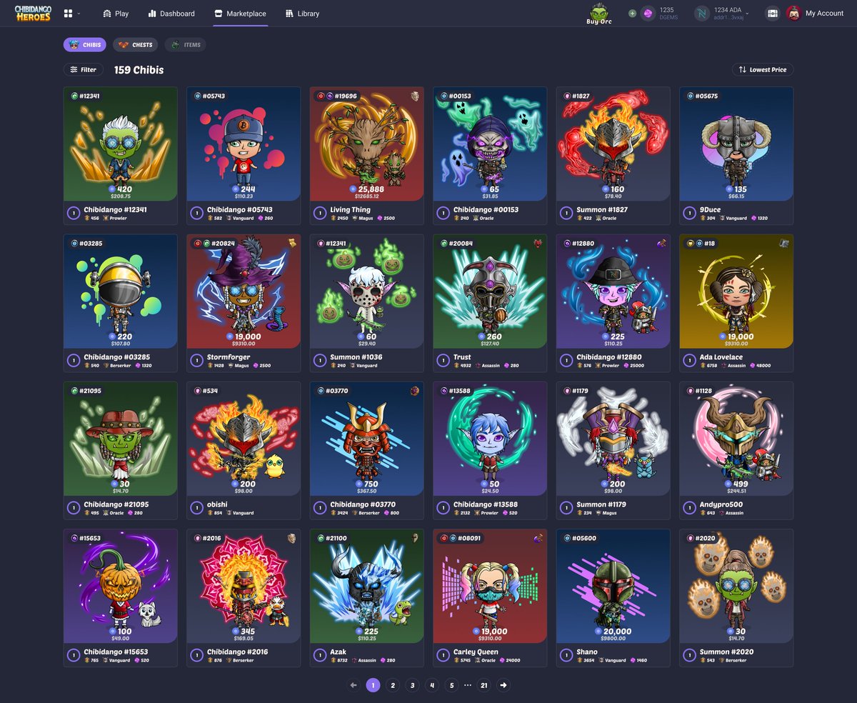 GM Chibi Army 🍡

Its been a while since we had some sneak peeks👺

While we are still working very hard on Base Stats and Adventure Battles, here is a sneak peek of a new Marketplace Overhaul that is coming soon with the Base Stats update

Will continue to make more teasers this