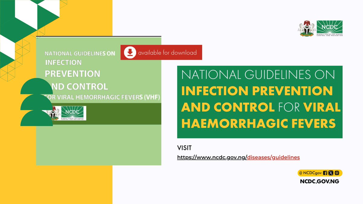 The overall goal of Infection Prevention & Control is to maintain an environment of care that minimises risks of infection for patients, staff & visitors This #IPC guideline for viral haemorrhagic fevers must be practised by all #HCWs in public & private primary, secondary &