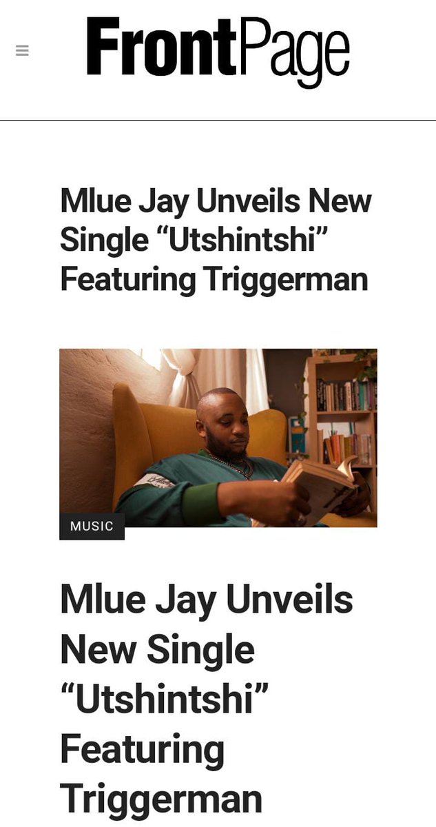 Big shout out to FRONT PAGE MAGAZINE for featuring my new single #UTSHINTSHI 🫶 Read: frontpage.co.za/mlue-jay-unvei… #MlueJay #Utshintshi #UMSAPHAZI