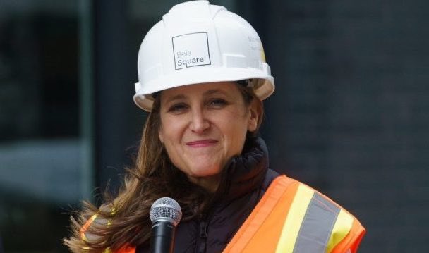 Tomorrow's budget is 'unlocking the door to the middle class for millions,' @CaFreeland tells reporters.  blacklocks.ca/promise-homes-… #cdnpoli