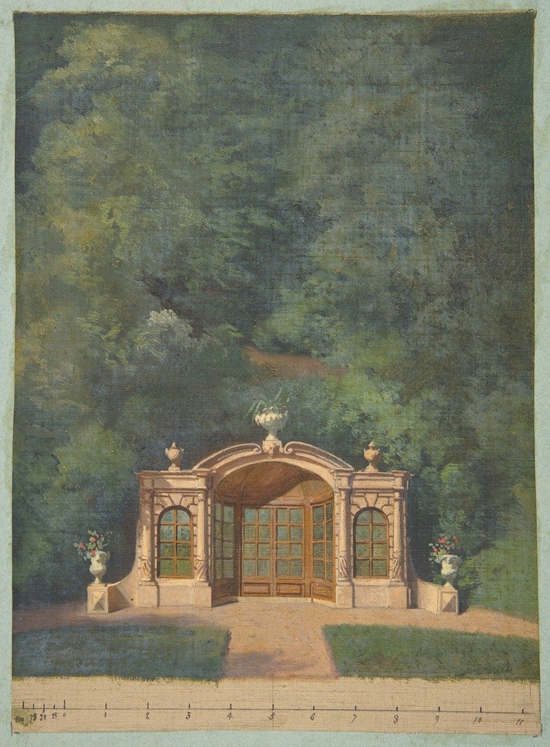 A garden pavilion in a forested landscape (1830–97) Jules-Edmond-Charles Lachaise (French, ?-1897)