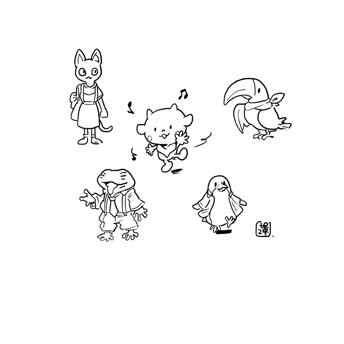 #年齢とイラスト晒してびっくりした人がrtしてくれる
なんとことしで40歳になるのである
可愛い方向性の絵を描くのも好きだからーー!! 