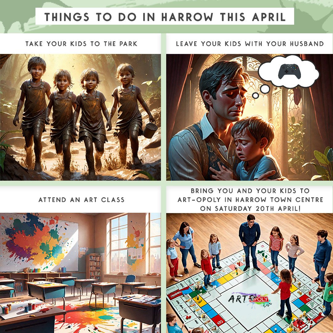 Coming to Harrow Town Centre this Saturday 20th April. 🎨🎩🎲
.
wetheseeds.co.uk/artopoly to pre-register today!
.
.
.
@harrowonline @harrow_council @HarrowTown #harrow #eventbrite #londonexperiences #londonactivities