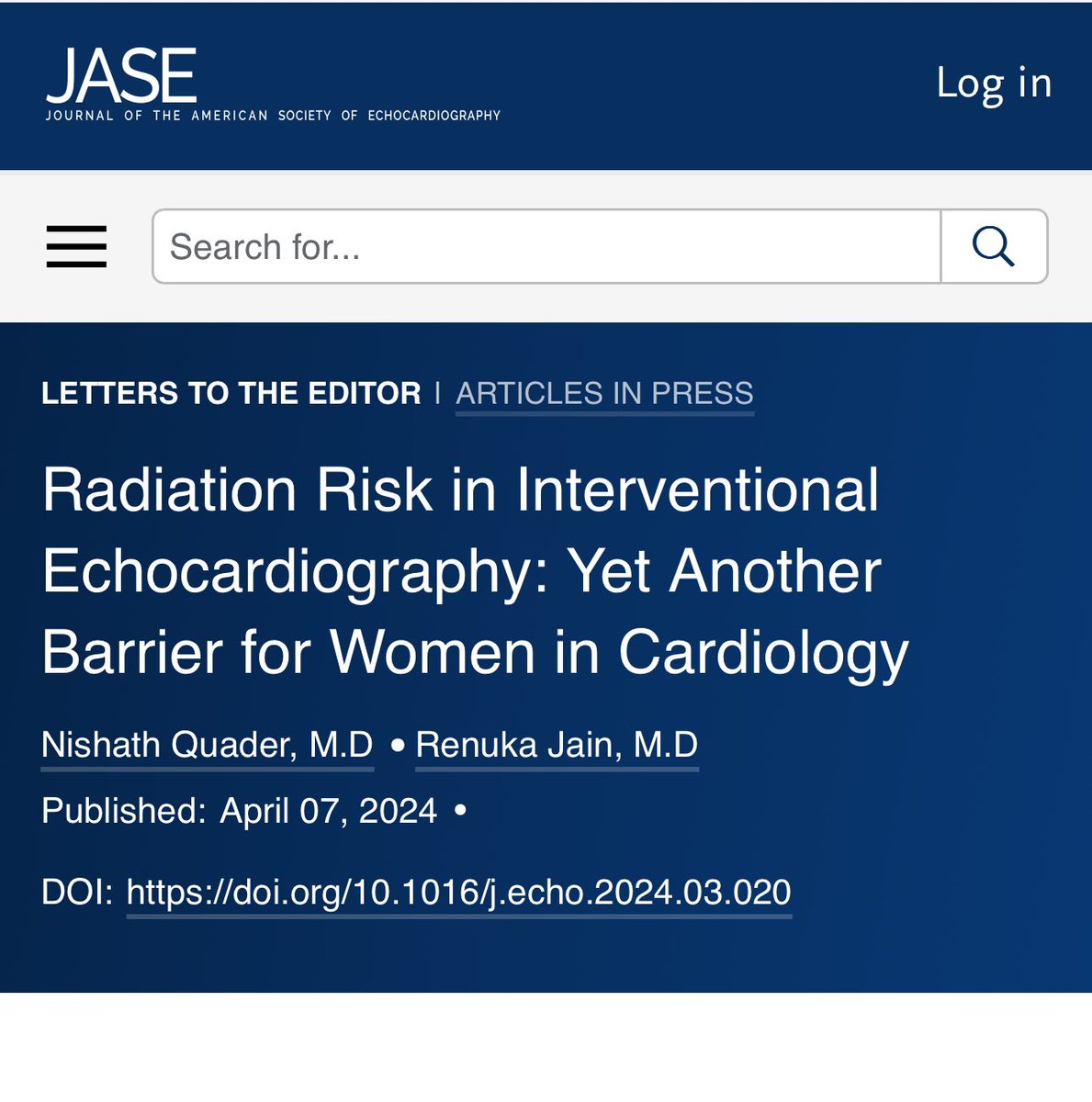 It’s time we brought more attention to this issue. Does your institution have policies in place when an IE/sonographer declares pregnancy? @hahn_rt @rooshaparikh @iamritu @LucySafi @ASE360 @EGarciaSayan @renujain19