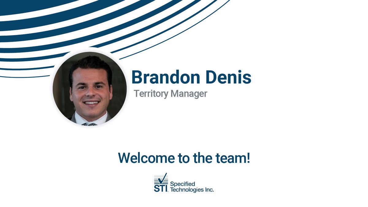 Specified Technologies is excited to announce the addition of Brandon Denis as Territory Manager. Brandon last held the position of Sales Manager for a Fortune 500 company and he will be a great addition to our team. Welcome, Brandon!

#NewHire #Sales #TerritoryManager #Business