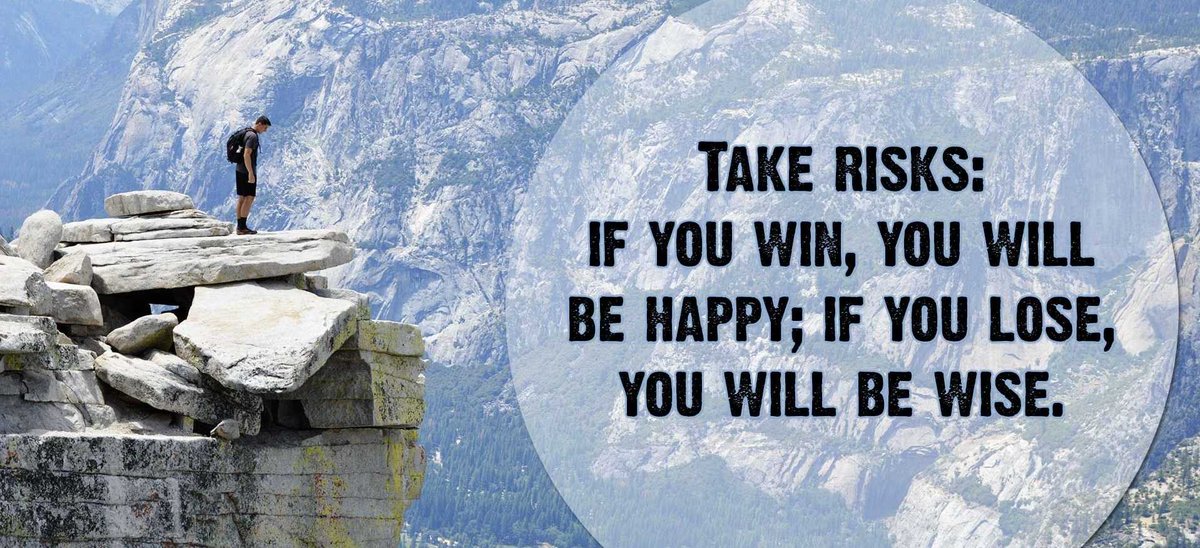 LeadToday's tweet photo. If you can't handle the taste of risk then don't bother sitting down at the table of success. https://t.co/ZxzmxFjGC4