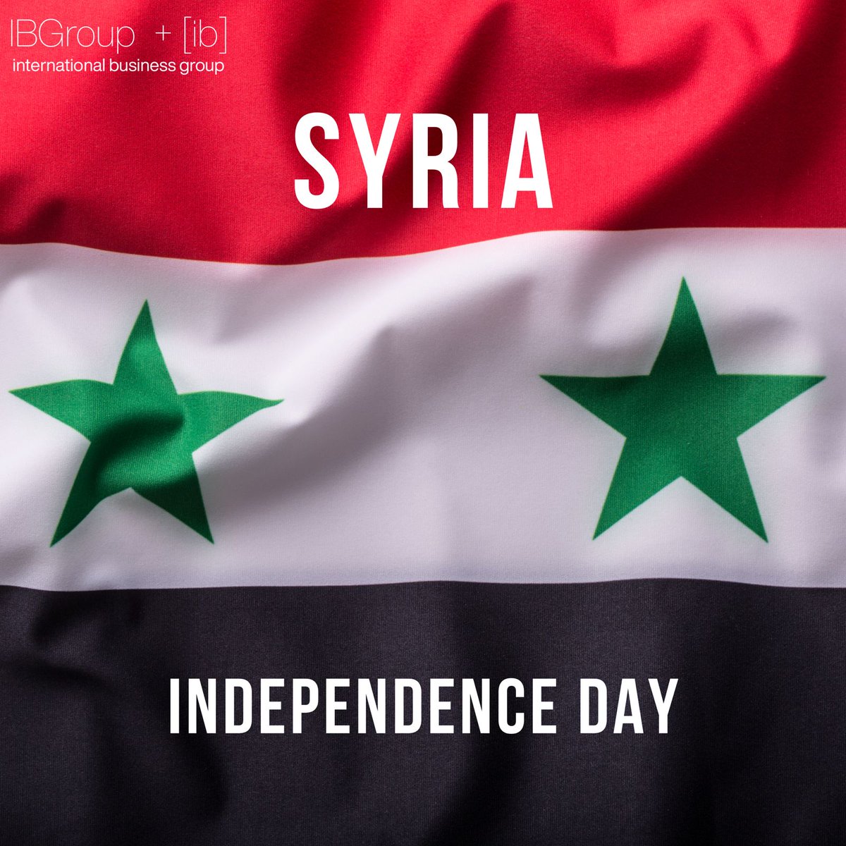 IBGroup_org's tweet photo. IBGroup celebrates Syria Independence Day, celebrating the resilience and spirit of its people.

As the nation marks another year of sovereignty, let us honor its rich history and look forward to a future of peace and prosperity 🇸🇾✨

#SyriaIndependenceDay #IBGroup #peace https://t.co/FI2N6zXVcI