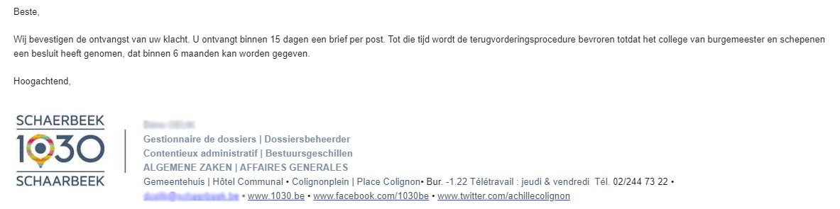 NicoClaes's tweet photo. #aanslagbiljet dienstjaar 2024 voor een app dat verkocht werd in februari 2023... niet akkoord -> mailtje met verkoopakte doorgestuurd...antwoord: binnen 15 dagen ontvangen we een brief van 'een' besluit waarvoor het college 6 (?!?) maanden tijd heeft?  #absurdistan #schaarbeek https://t.co/RiyrC2FVhW