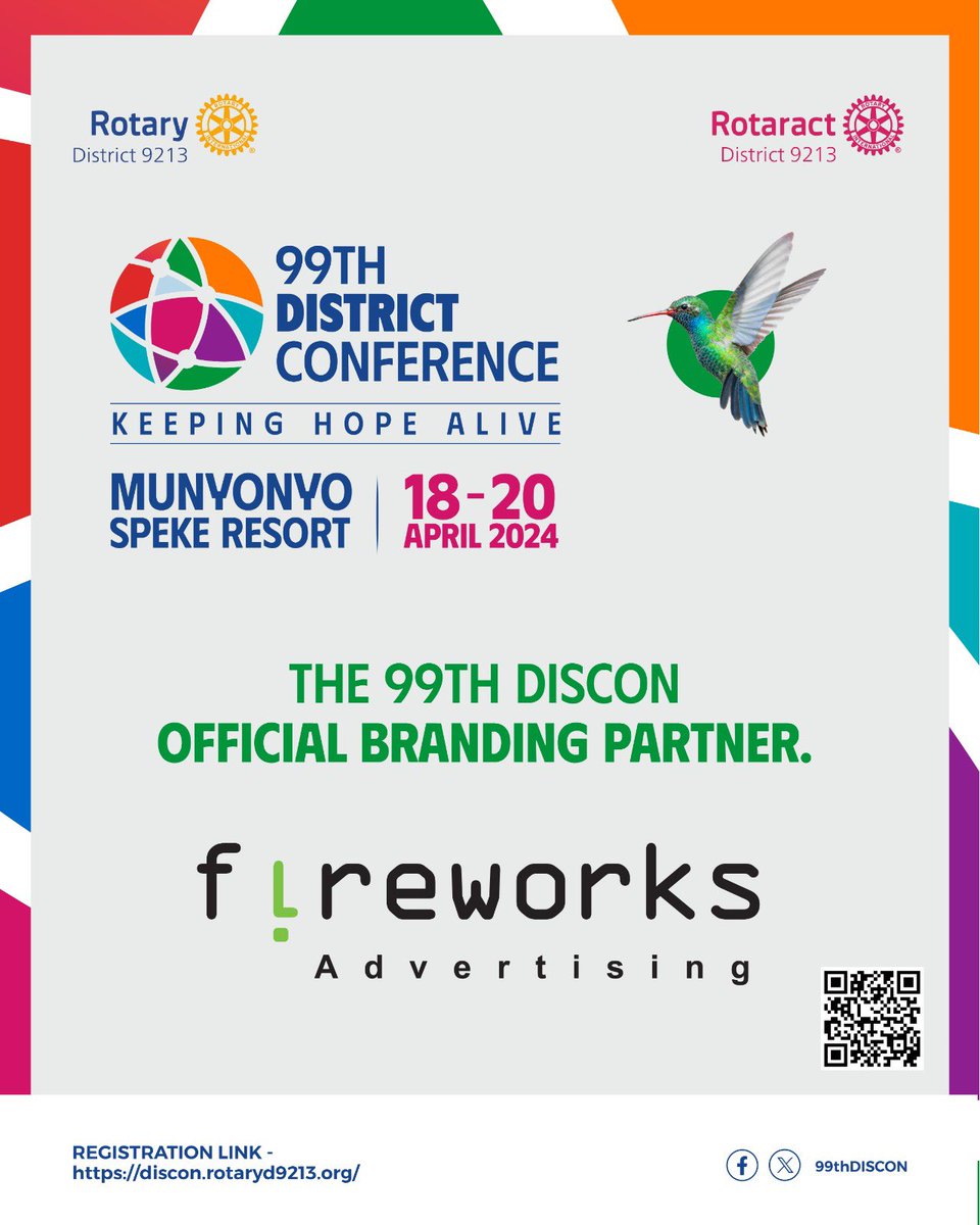 Flowers to @FireworksUganda for a job well done on the branding task for the #99thDISCON. A conference of this stature needs real commitment and the right skillset to pull off and they have done quite well. 👏🏾👏🏾