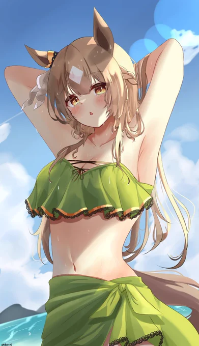 #気温が高いので気が早いが水着絵が見たい 